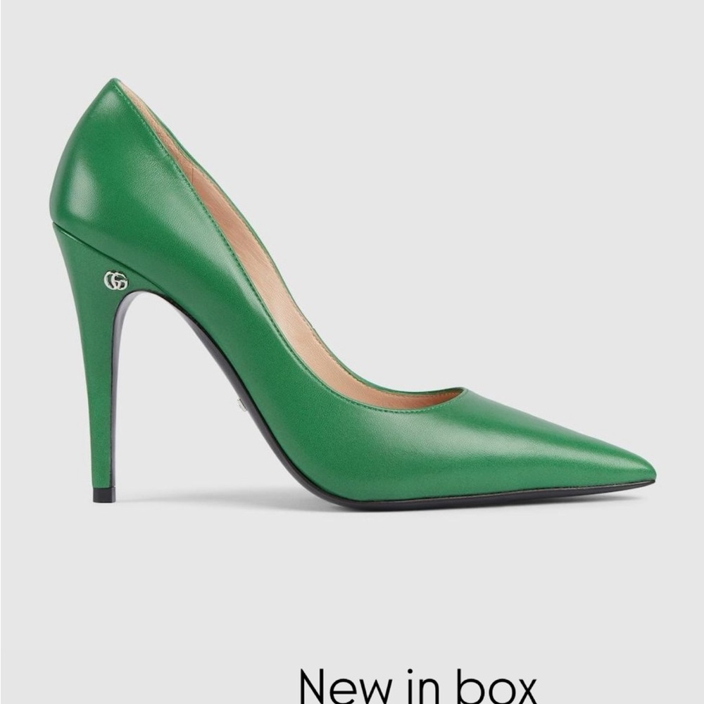 Green Leather Women's Pumps